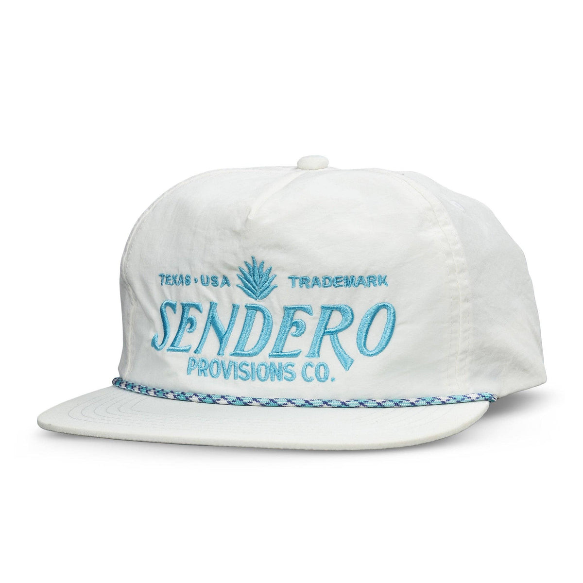 Men&#39;s Cap | Sendero Logo Hat: White/Teal