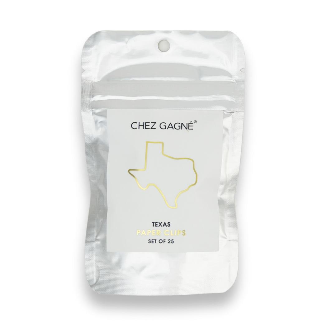 Texas State - Unique Gold Plated Paper Clips - Pack of 25