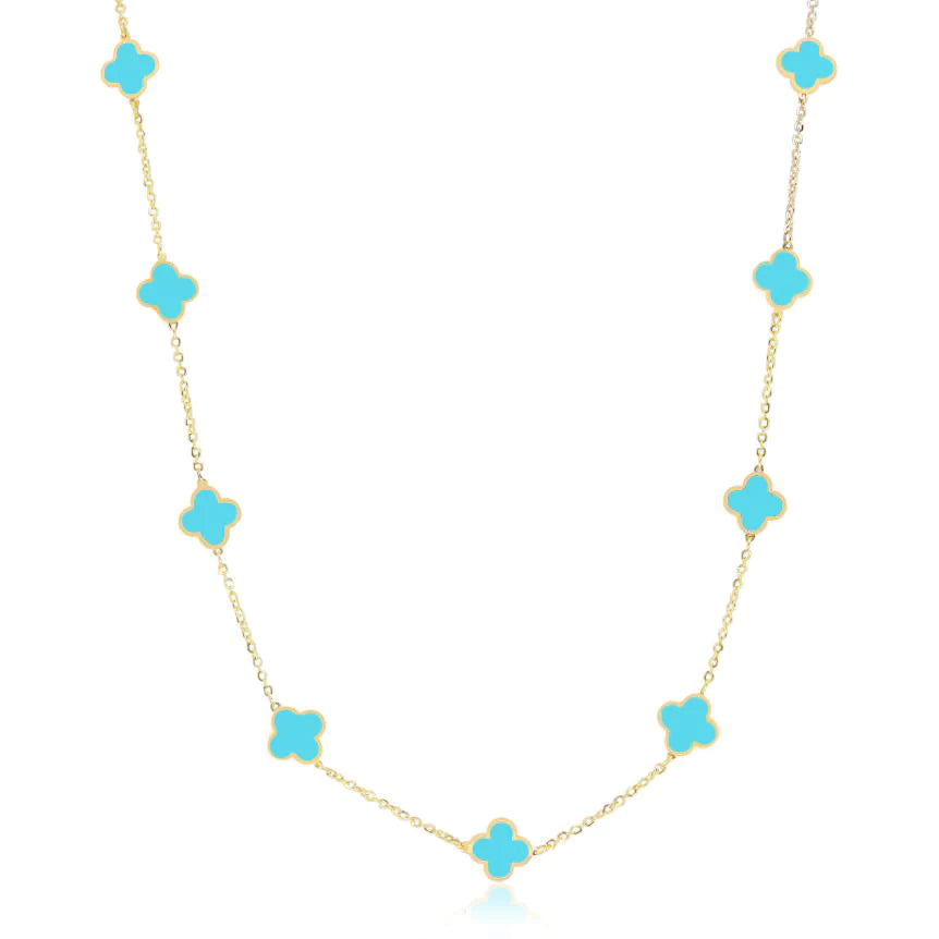 Jewelry | Necklace Quatrefoil Stainless Steel Station