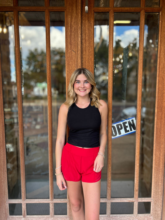Athleisure | Tank Top Black Callista Everyday Active Ribbed