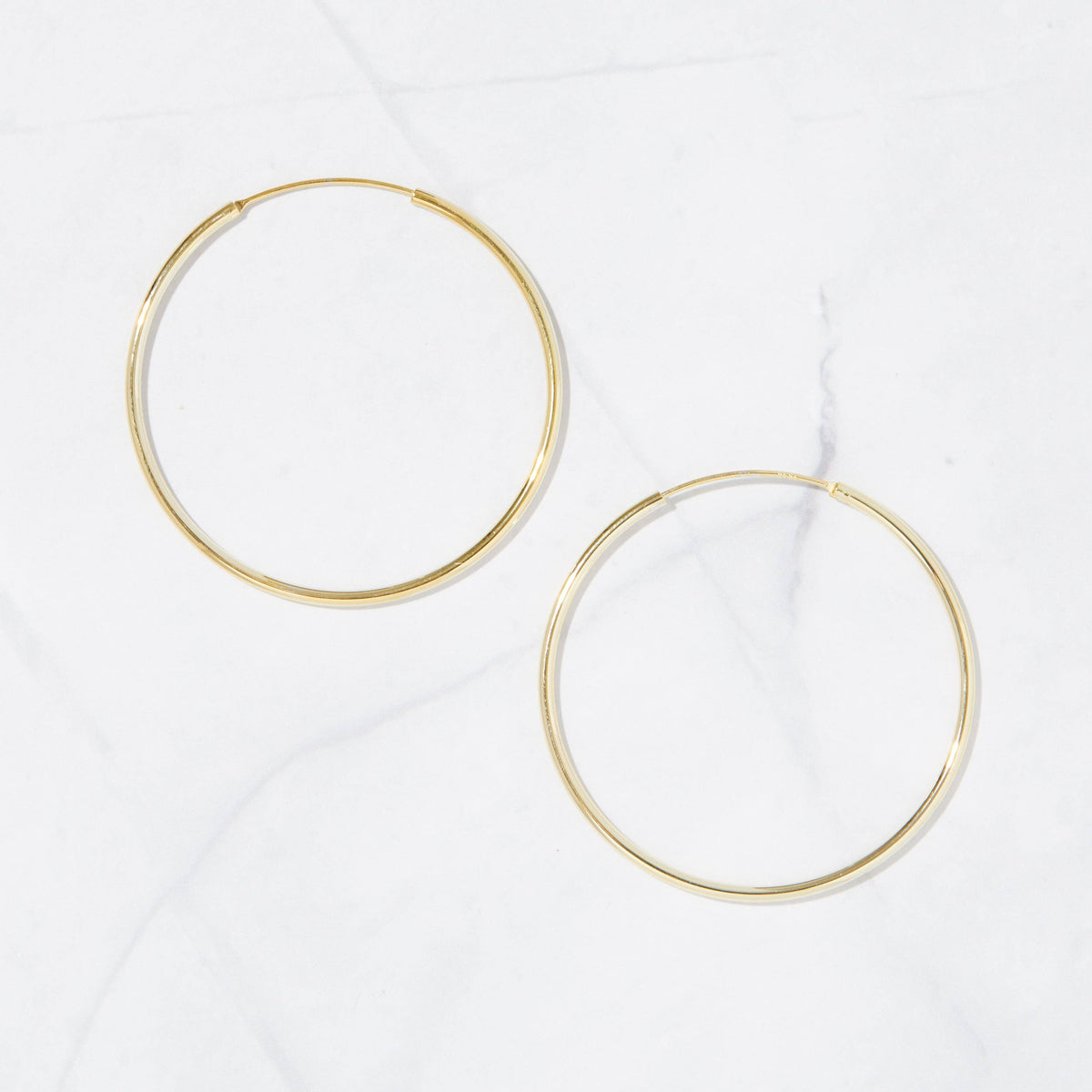 Earrings | 50mm Infinity Hoops: Gold / 32mm