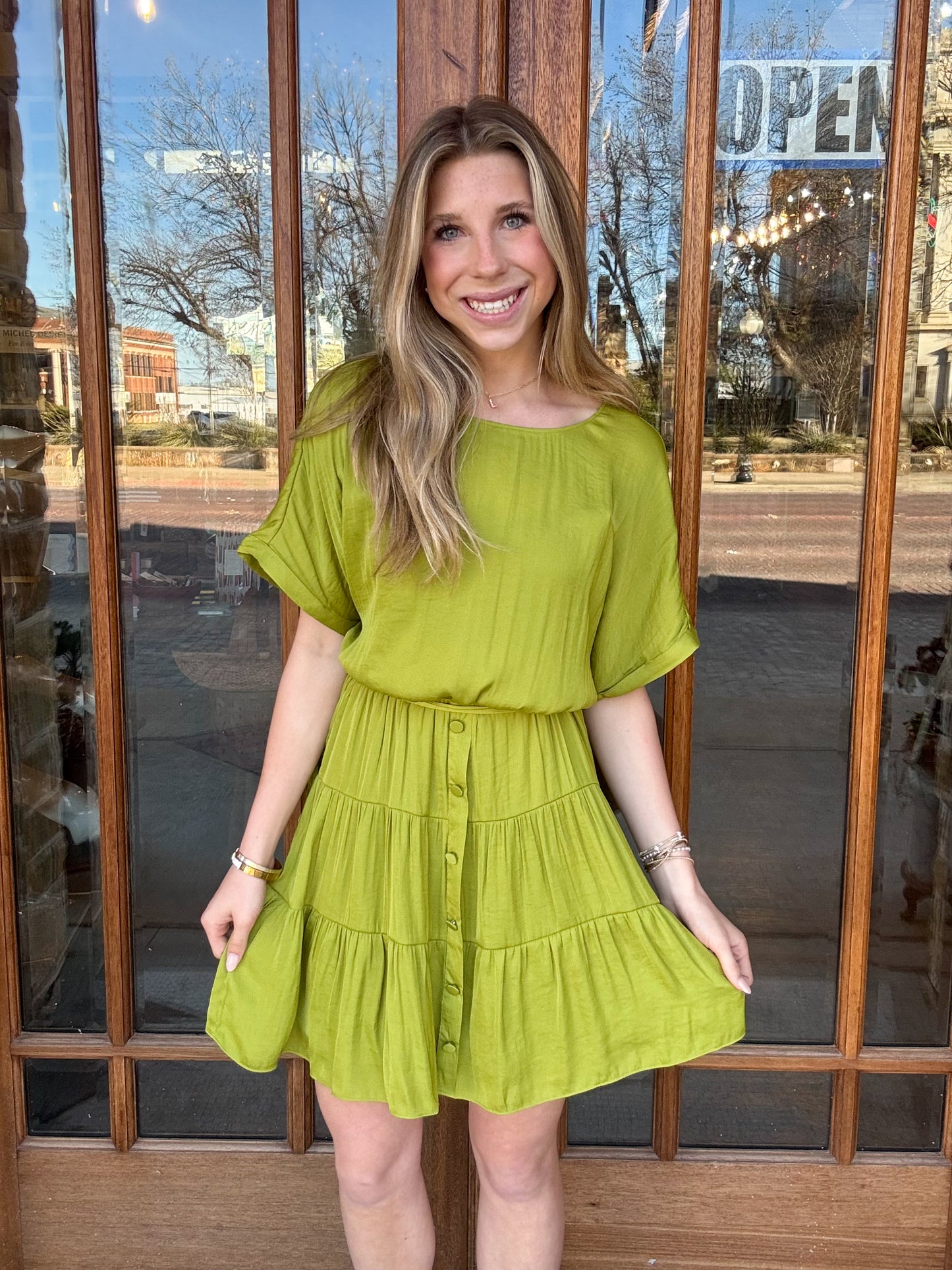 Shamrock Tiered Mini Dress
