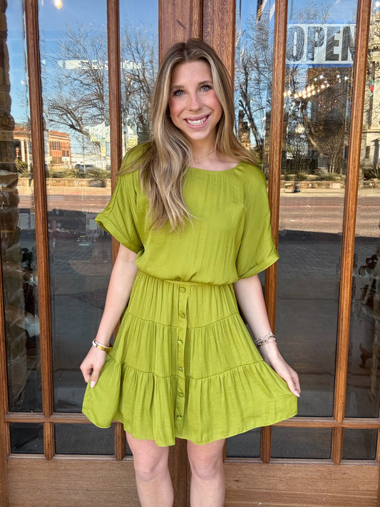 Shamrock Tiered Mini Dress
