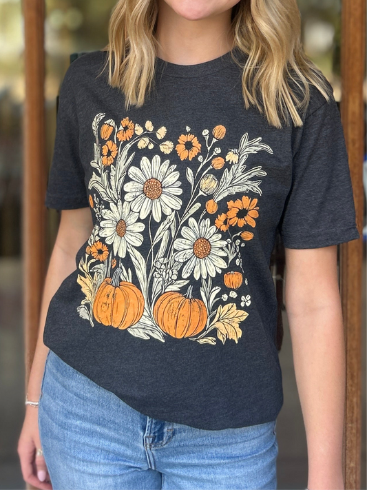 Tops | Graphic Tee Retro Boho Floral