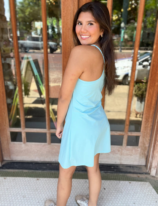 A-Line Active Dress Bright Blue
