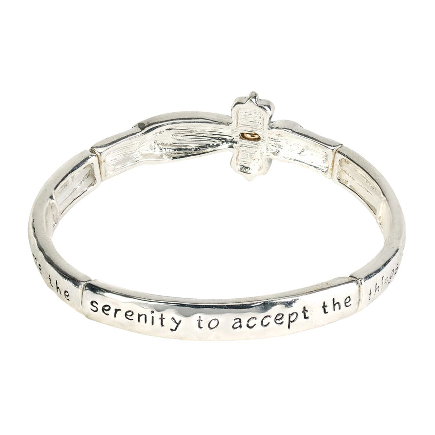 Bracelet - Serenity Prayer Sideways Cross