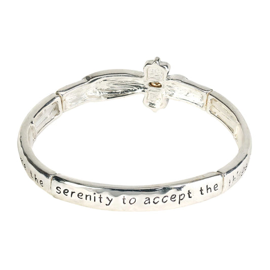Bracelet - Serenity Prayer Sideways Cross
