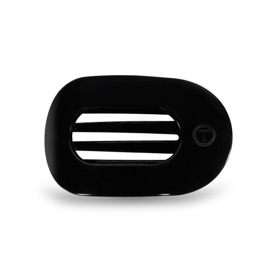 Teleties | Round Flat Medium Jet Black Hair Clip