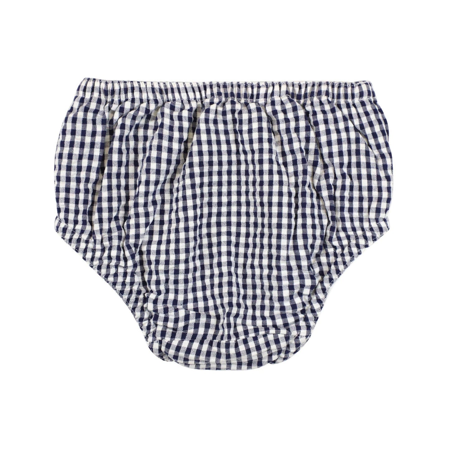 Navy Gingham Seersucker Set