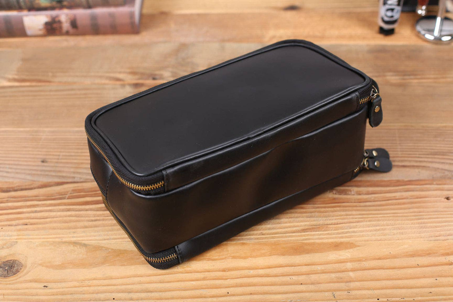 Groomsmen Gift Personalized Leather Toiletry Bag