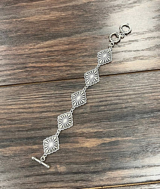 Bracelet - Brass Concho Adjustable