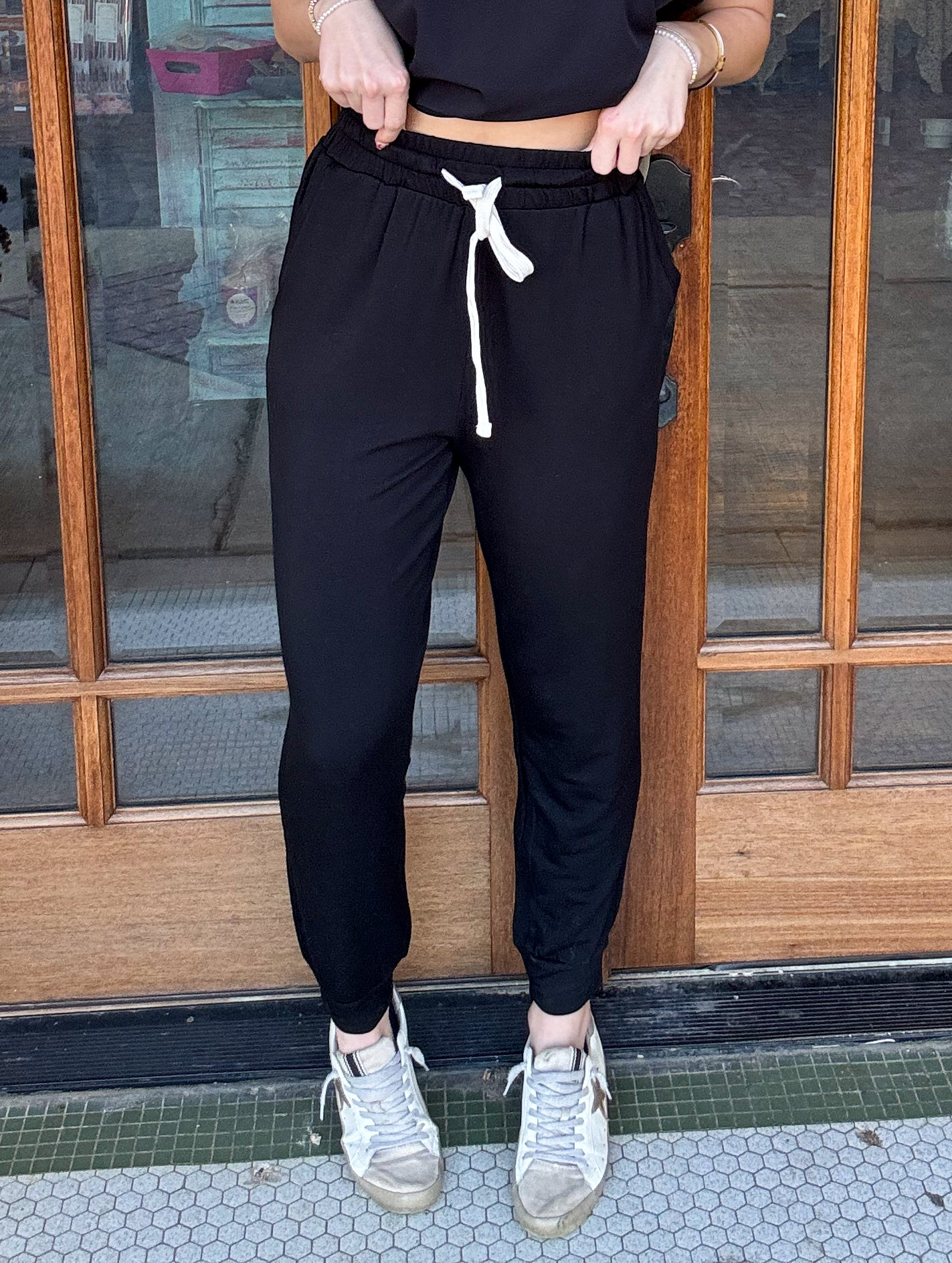 Black Halfway Jogger