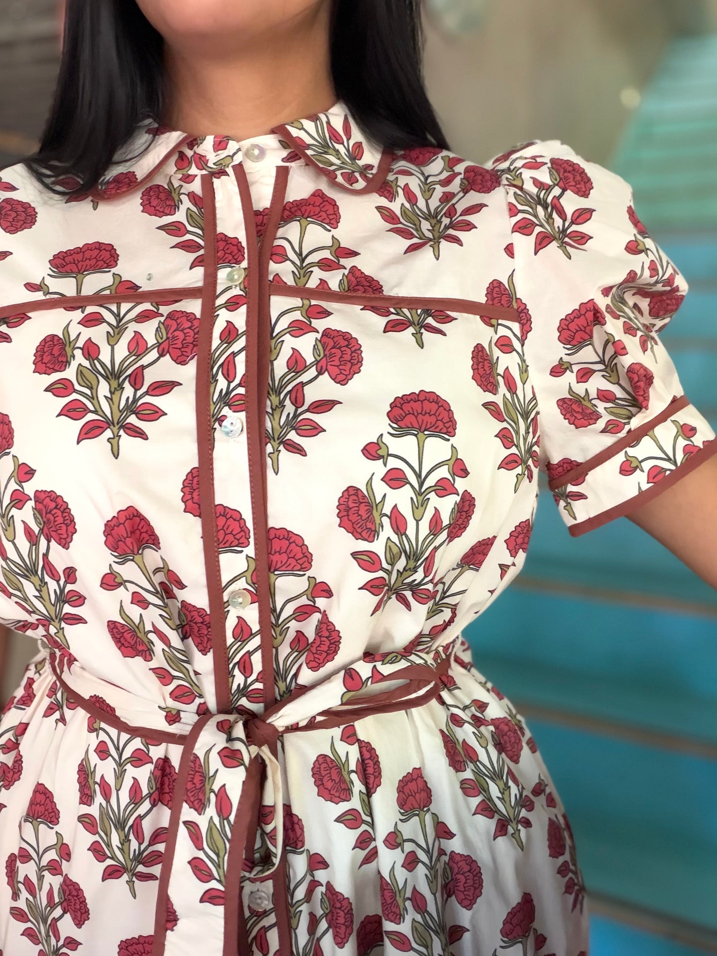 Dress - Jodifl Crimson Bloom Midi