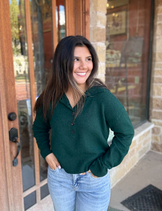 Tops | Kut From The Cloth Lilia Button Front Forrest Green