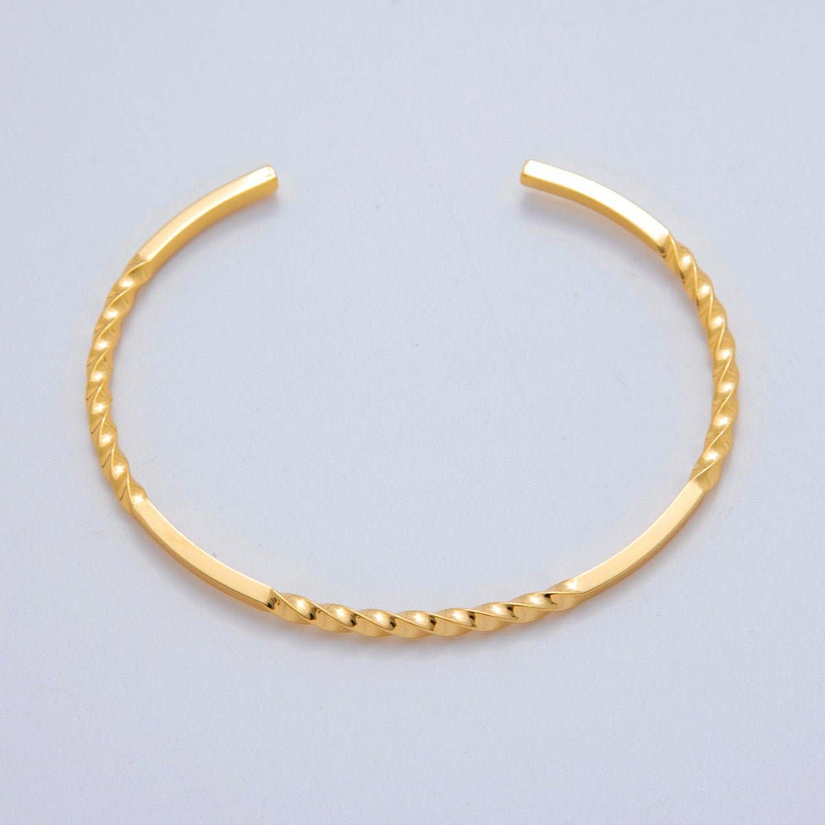 Jewelry | Bracelet 18K Gold Filled Twisted Band Bar Cuff