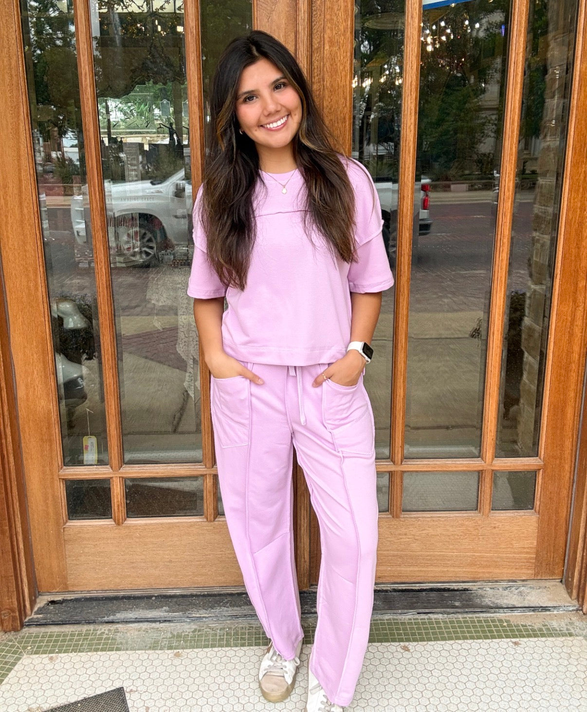 Set - Orchid Tee & Barrel Pants