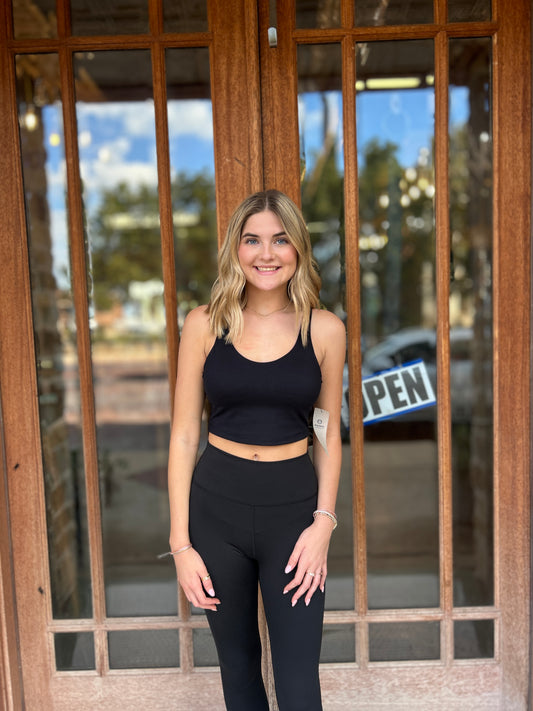 Athleisure | Venice Cloud Light U-Back Active Tank: Black