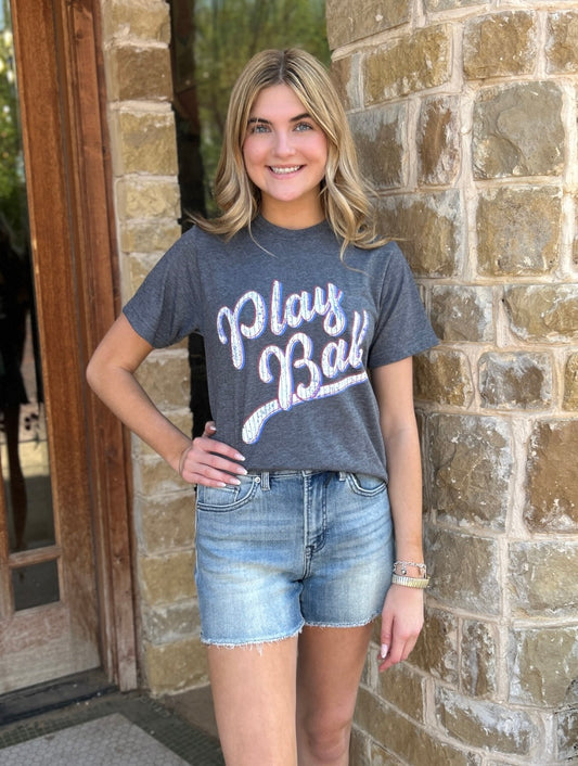 Play Ball Offset Graphic Tee