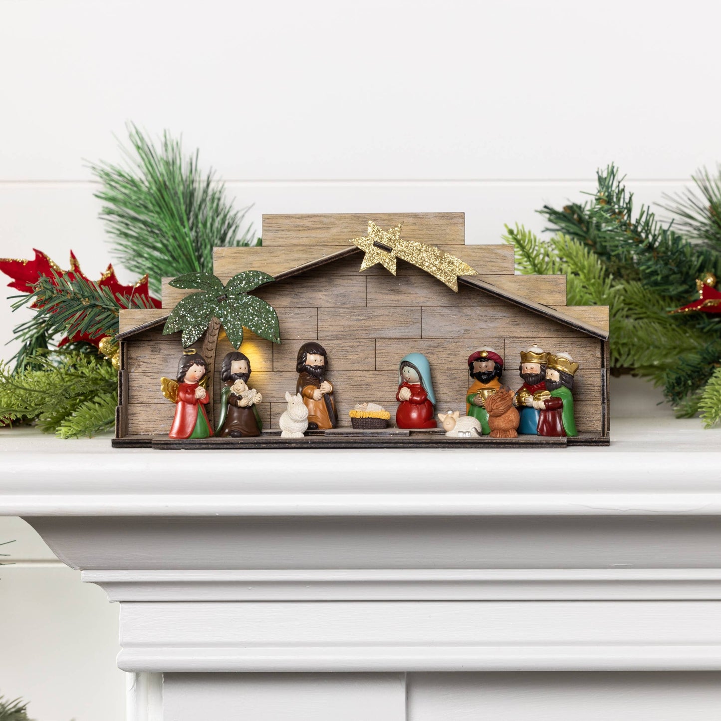 Decor | Nativity Scene 10.25" Light Up Children Figurines Set