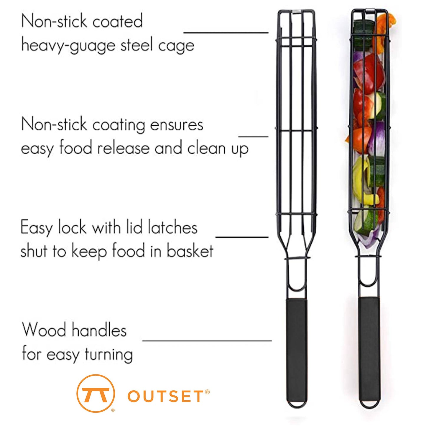 Basket - Outset Non-Stick Kabob Grill