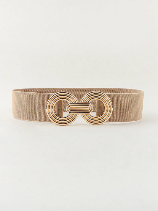 Accessories | Belt Khaki Geometric Buckle Elastic Wide