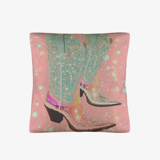Throw Pillow - Western Bling Boots