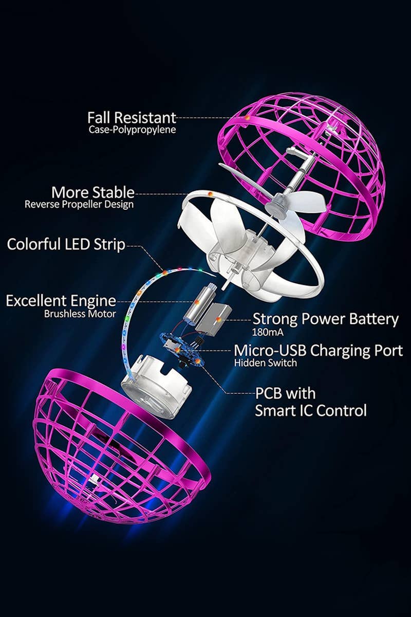 Toy - Magic Led Light Flying Ufo Mini Drone Spinner