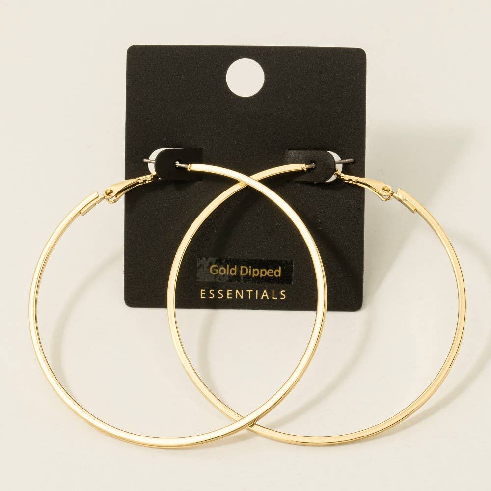 Large Latch Hoop Earrings