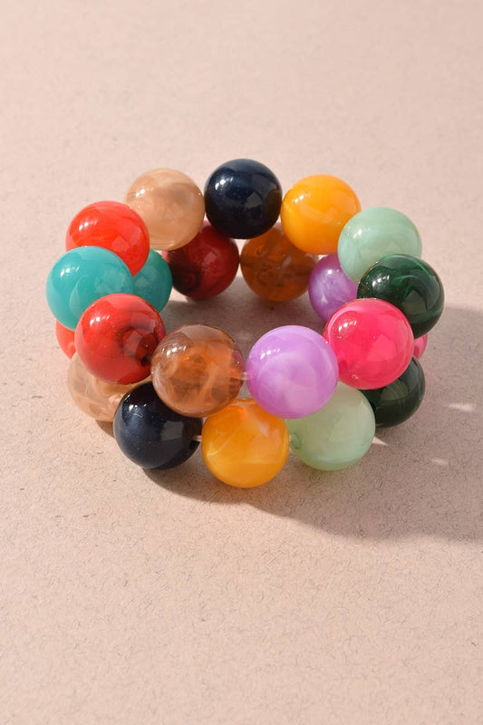 Bracelet Set - Chunky Resin Beaded