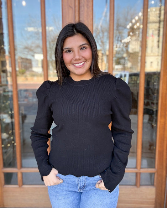 Classic Black Knit Sweater