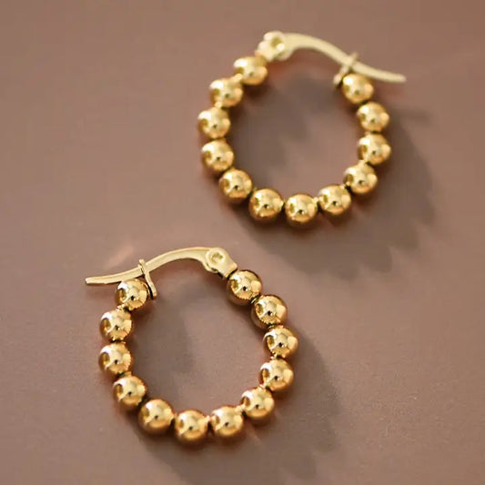Earrings - Gold Plated Steel Hoops