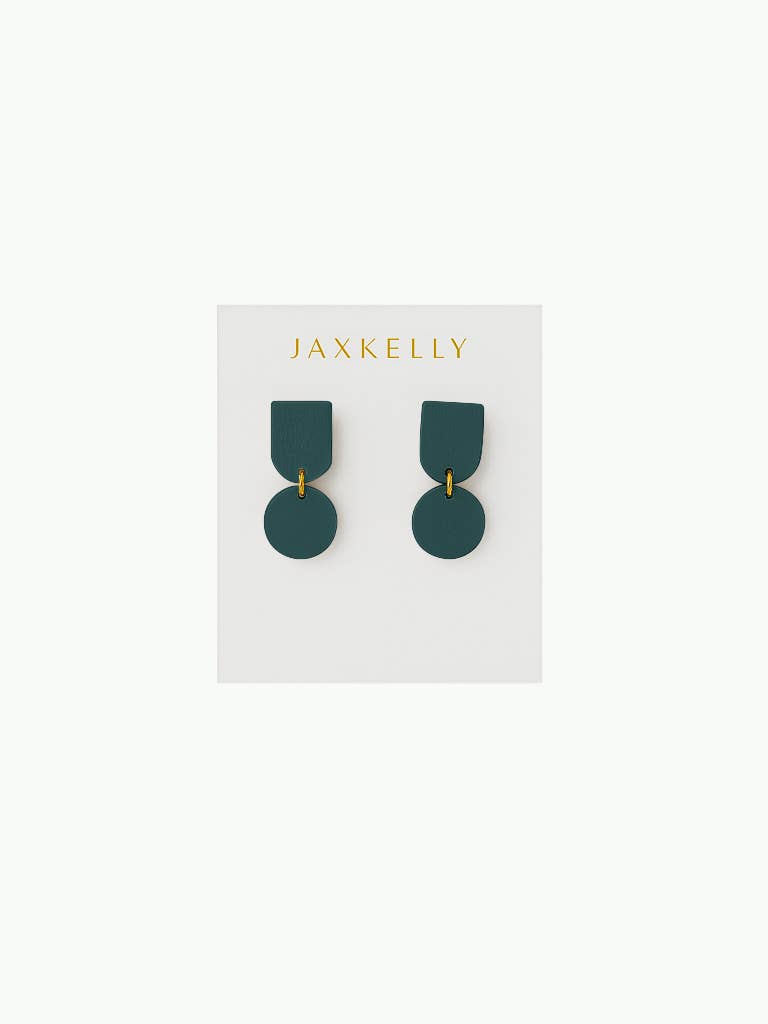 Jewelry | Earrings Evergreen Circle Dome Clay