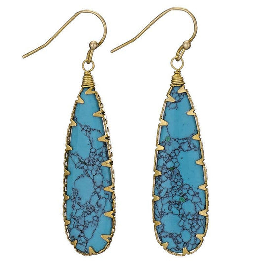 Turquoise Tears Earrings: Turquoise / Casual