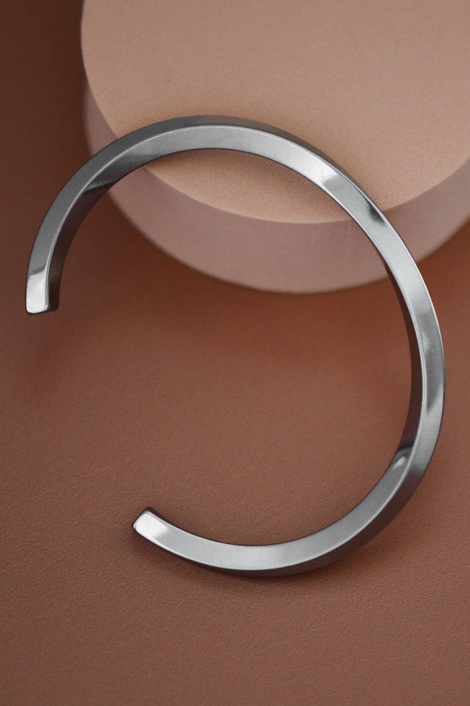 Cuff Bracelet - Silver Stainless Steel