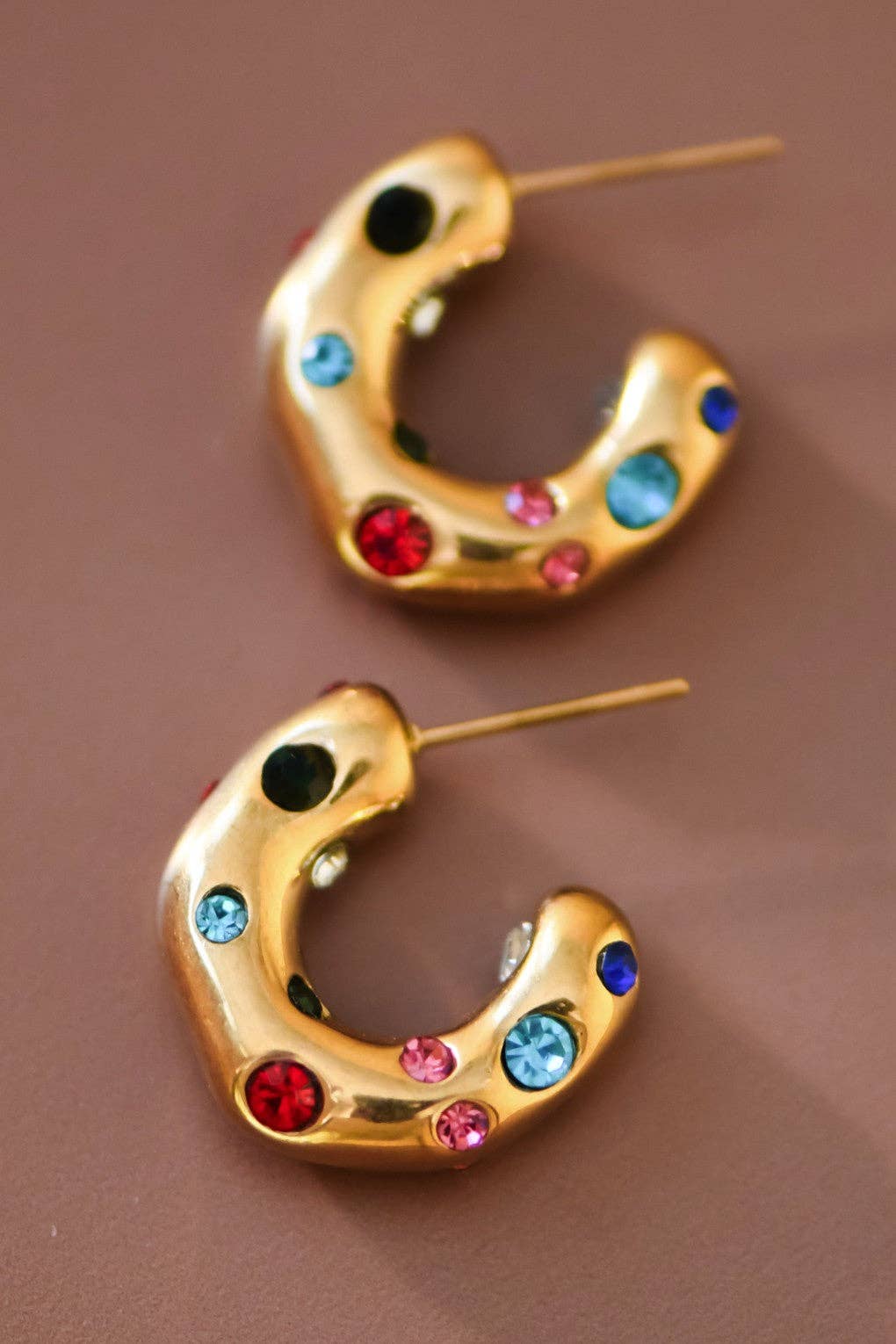 18K Gold Plated Rainbow Color Earrings