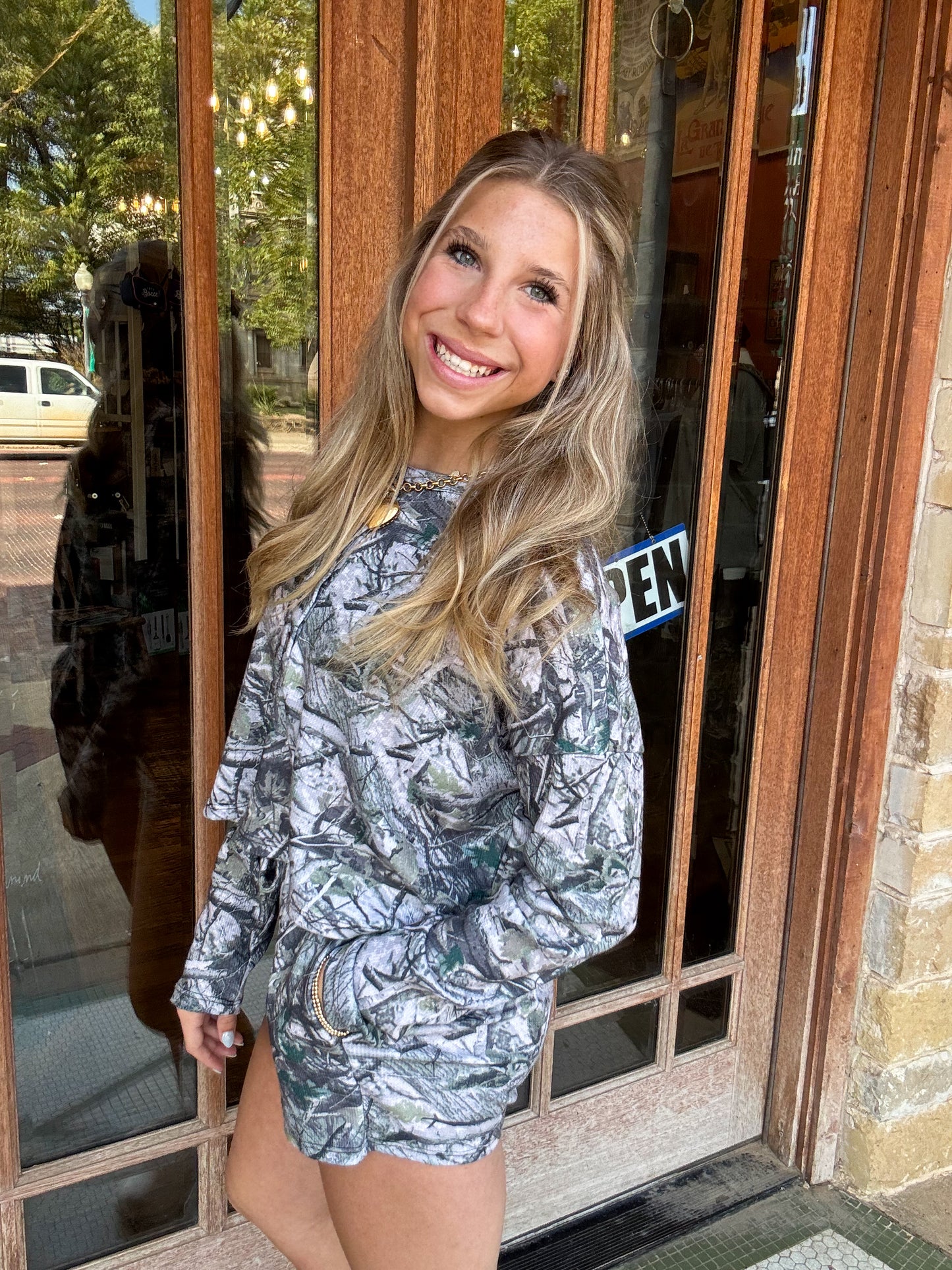 Sets | Hunting Camo Lounge Long Sleeve & Shorts