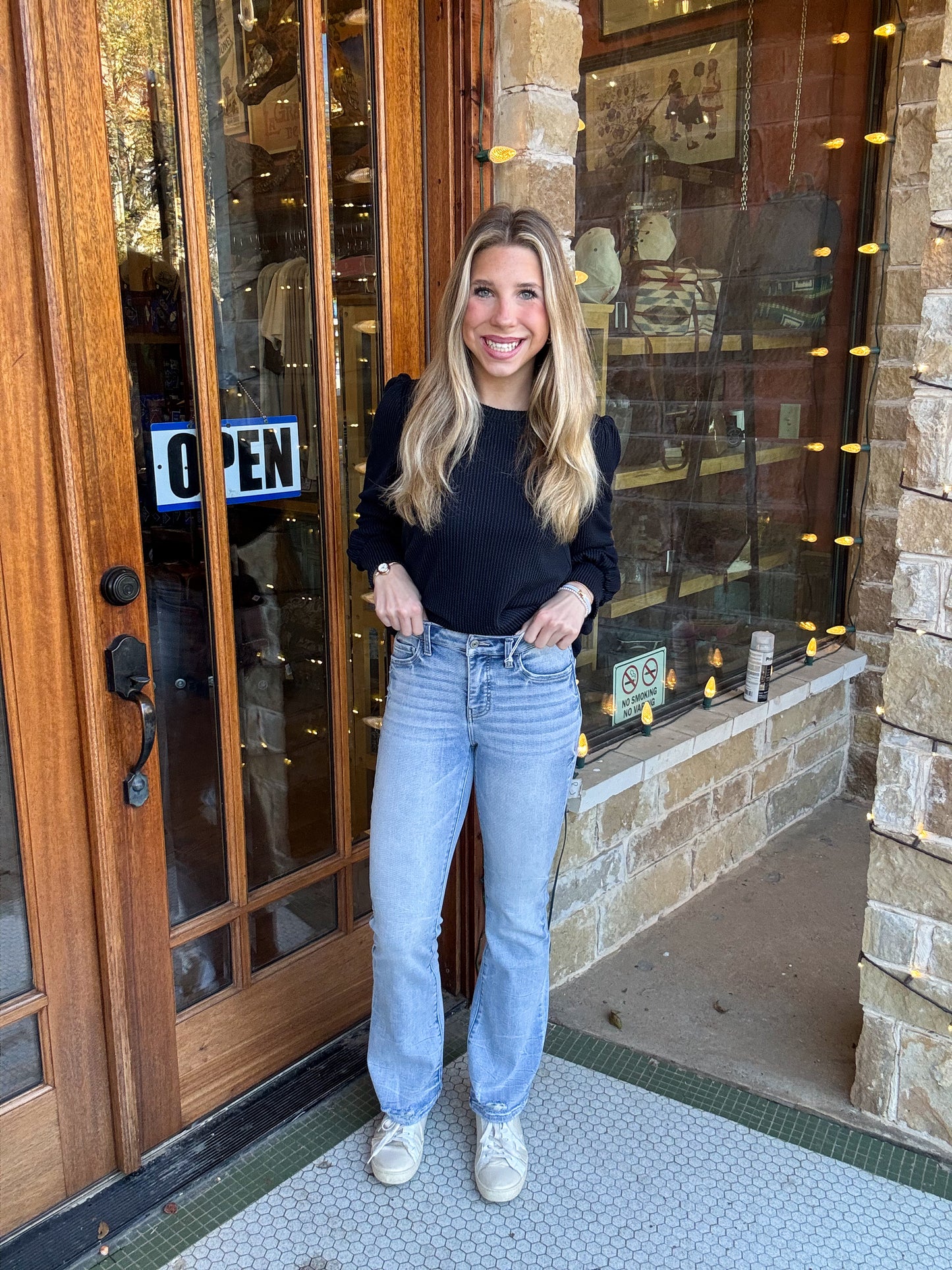 Lovervet Mid Rise Distressed Bootcut Jeans