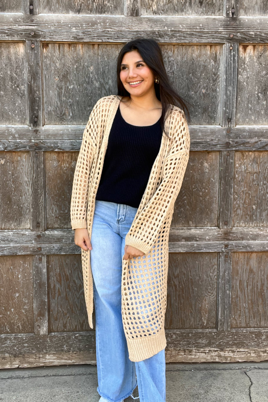 Jacket | Crochet Long Cardigan