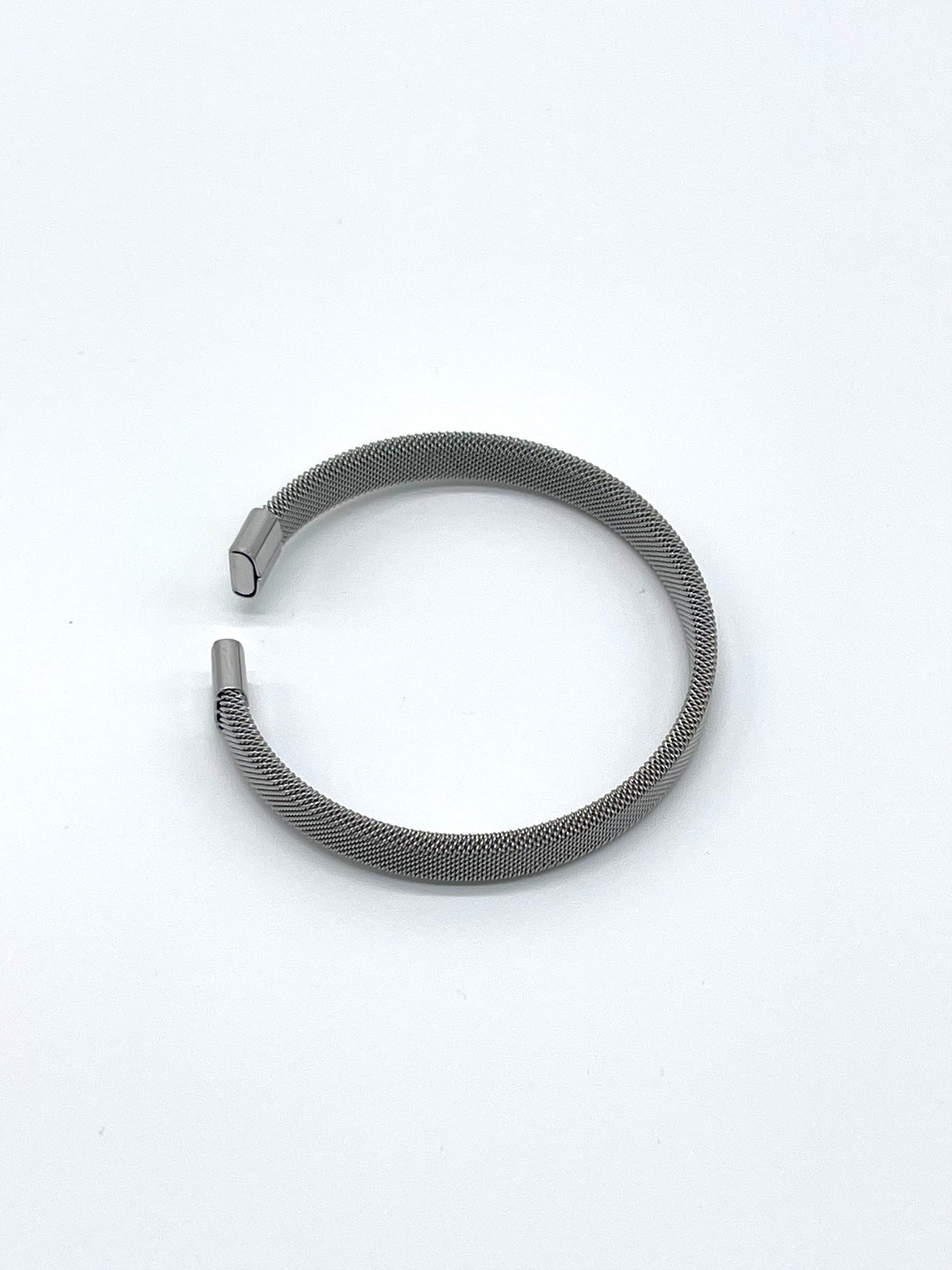 Jewelry | Bracelet Silver Small Flat Texture Cuff