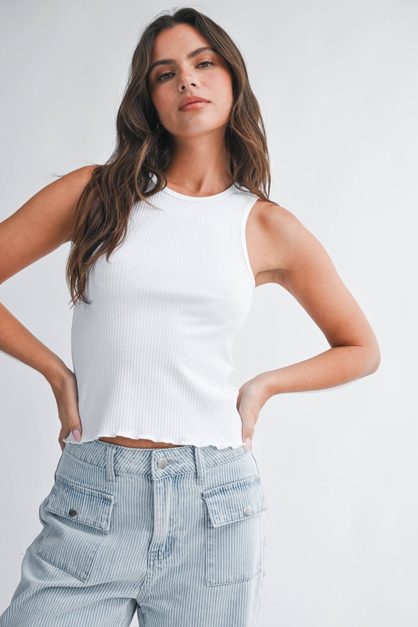 Tank - Cloud Ribbed Scoop Neck