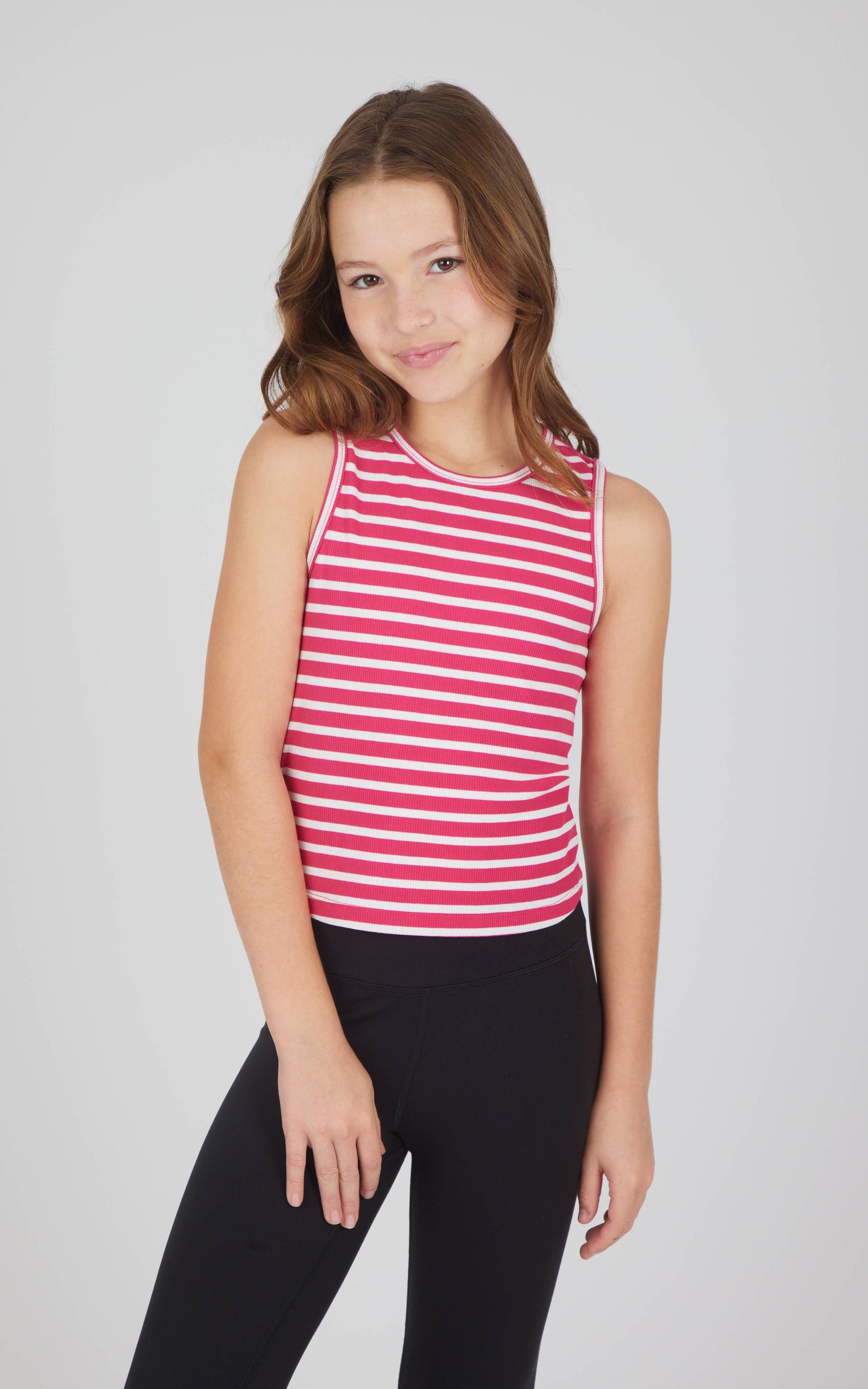 Tank - Girls Rib Basic Fitted