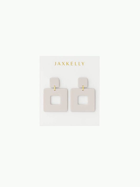 Jewelry  | Earrings Oat Milk Square Clay