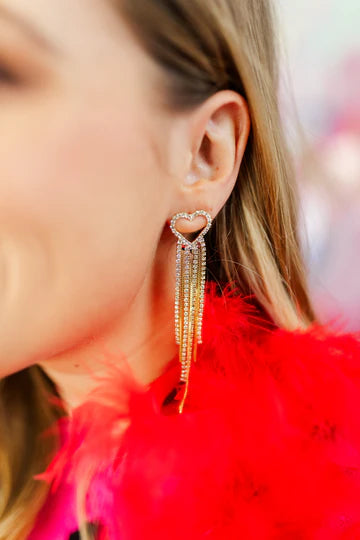 Jewelry | Earrings Wendy Heart Chain Drops