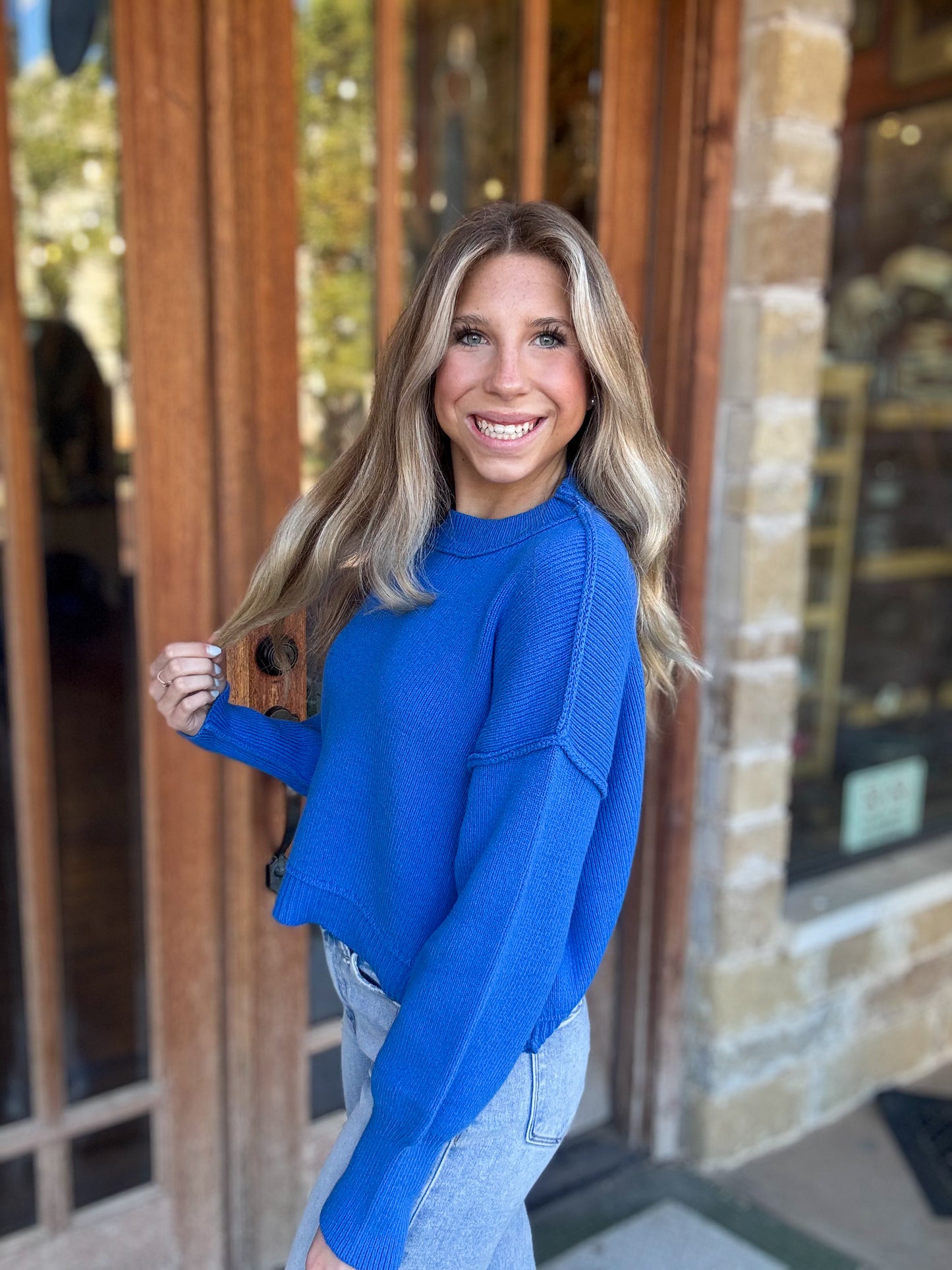 Tops | Sweater Regina Knit Cobalt