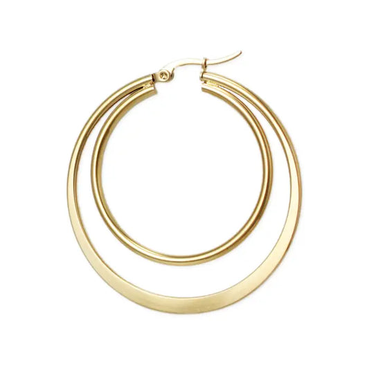 Jewelry | Earrings Gold Basic Double Round Hoop Earrings