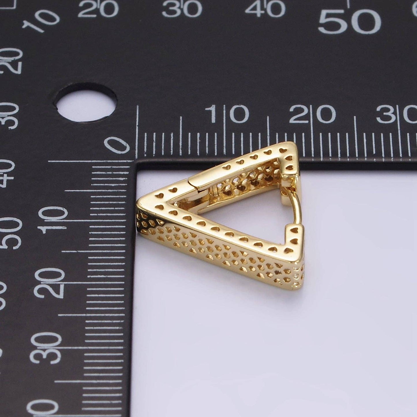 Jewelry | Earrings 20mm Heart Hexagonal Filigree Triangle Hoop