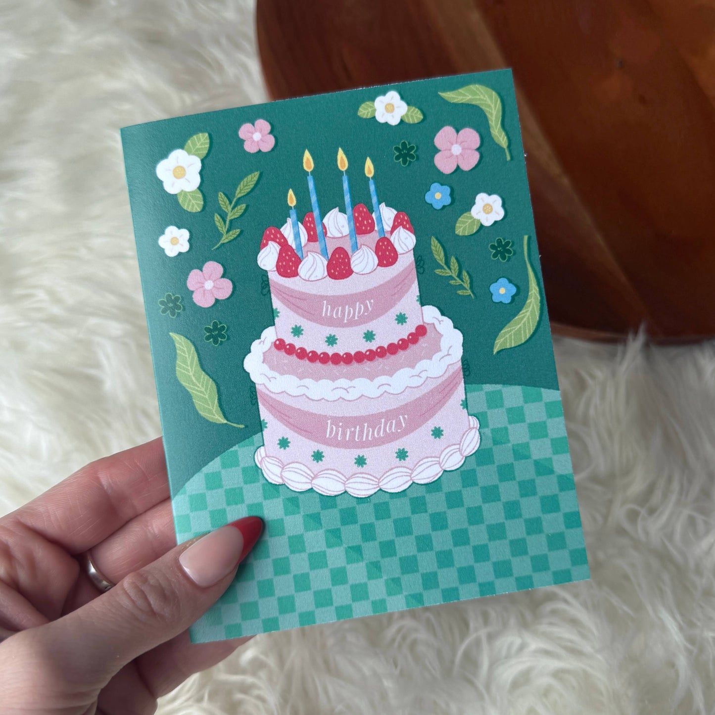 Birthday Card - Elegant Birthday Cake Party