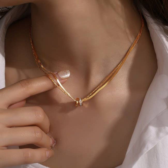 Necklace - 18K Stainless Steel Charm