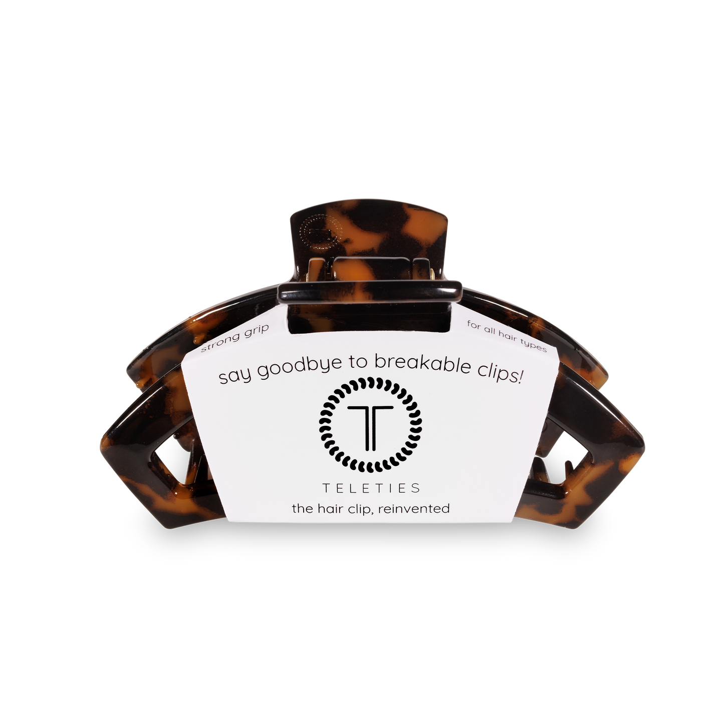 Teleties Hair Clip - Open Medium Tortoise
