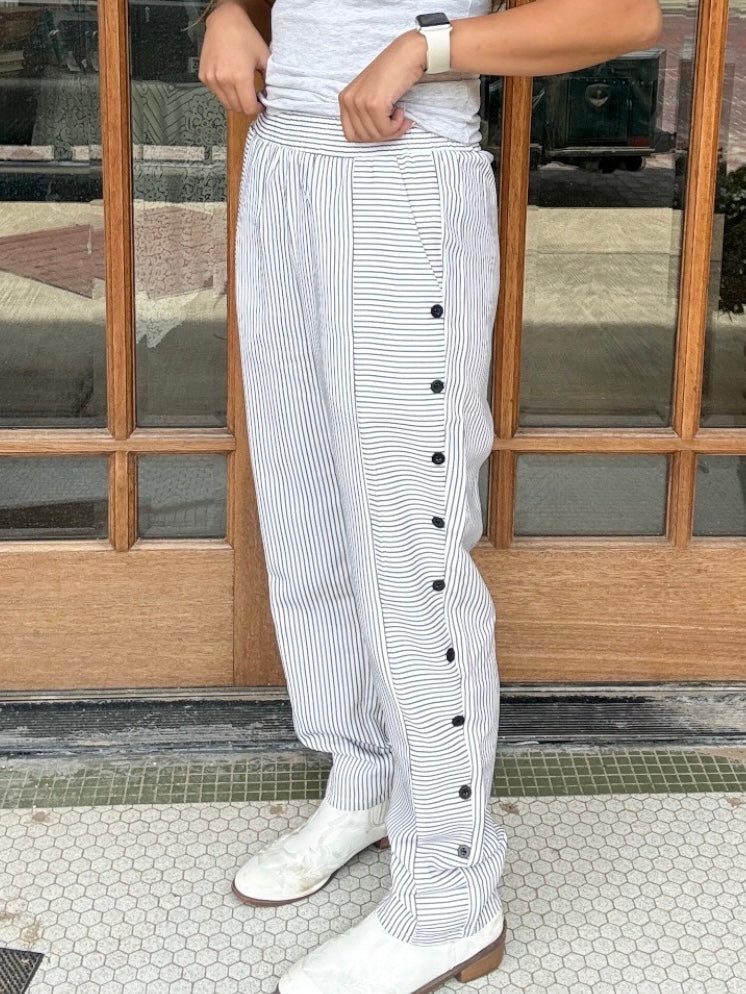 Trousers - Gray Striped